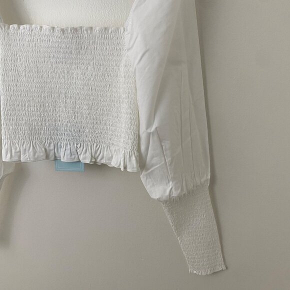 NWT Hill House the Grace Nap Top Long Sleeve White - Picture 5 of 12